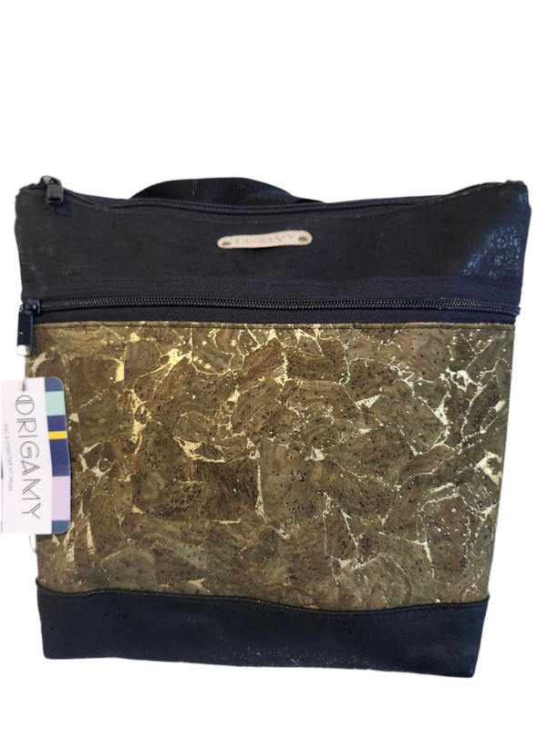Sac Nini liège | noir liège doré | Origamy