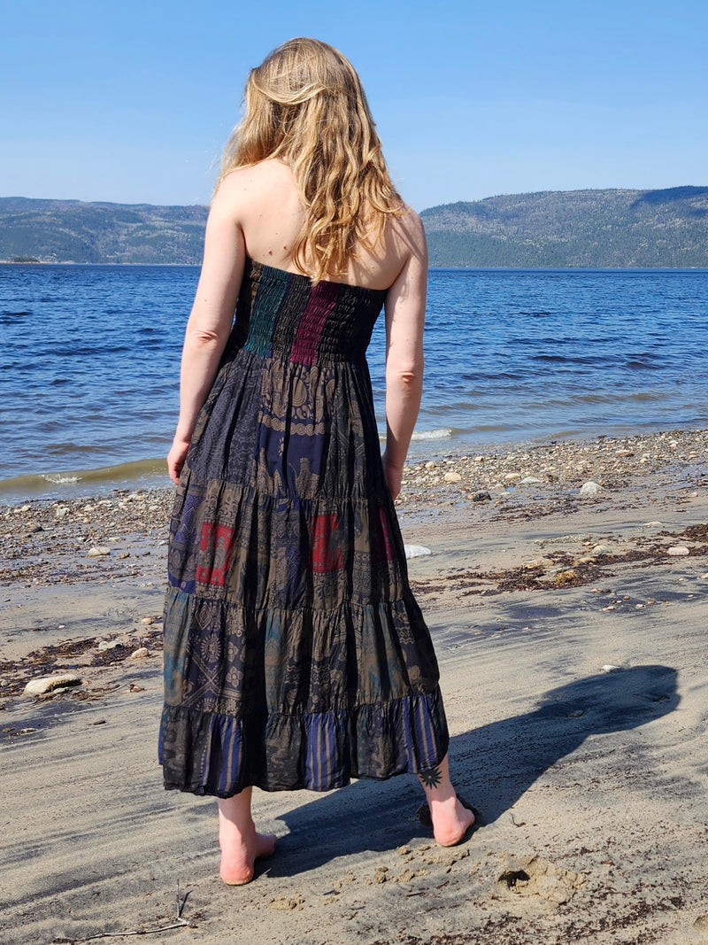 Jupe sarouel patchwork | Longue | Soleil Soleil