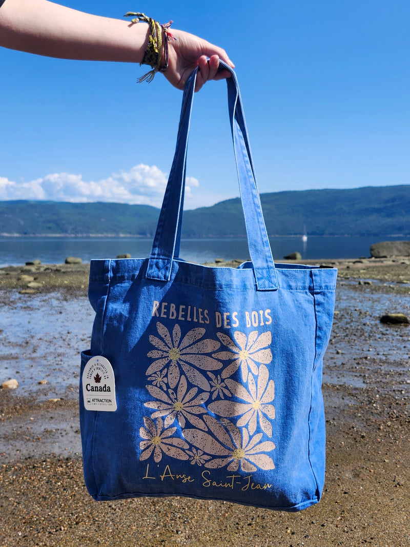 Sac de magasinage | Flower Power  | Rebelles des bois design