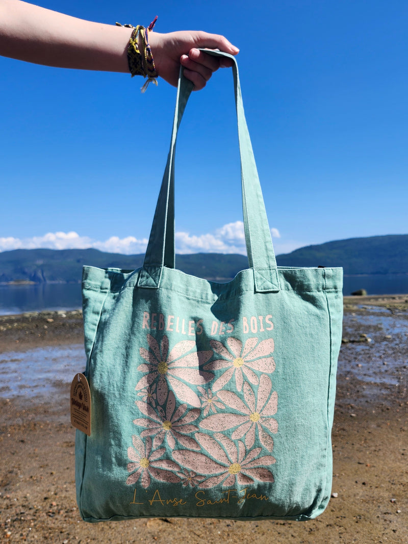 Sac de magasinage | Flower Power  | Rebelles des bois design