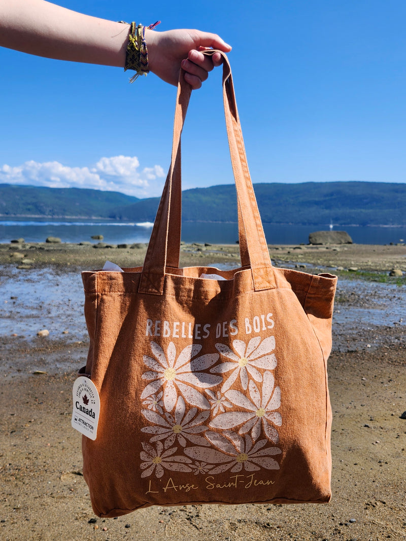 Sac de magasinage | Flower Power  | Rebelles des bois design
