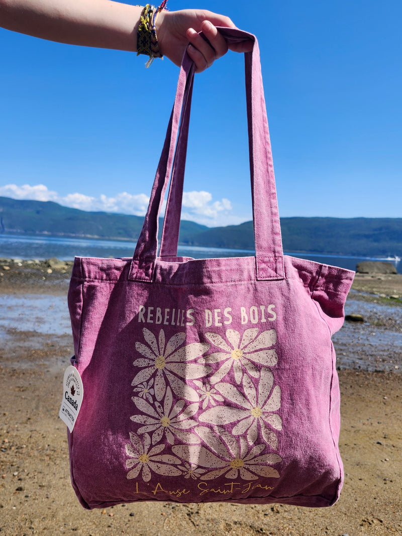 Sac de magasinage | Flower Power  | Rebelles des bois design
