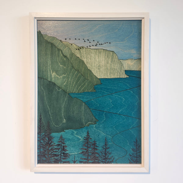 Tableau en bois L'Anse à Tabatière 36 | 12 X 16 1/8 | RDB Design