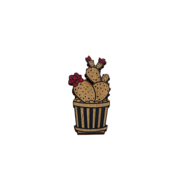 Aimant cactus avec fleurs | Rebelles des bois design