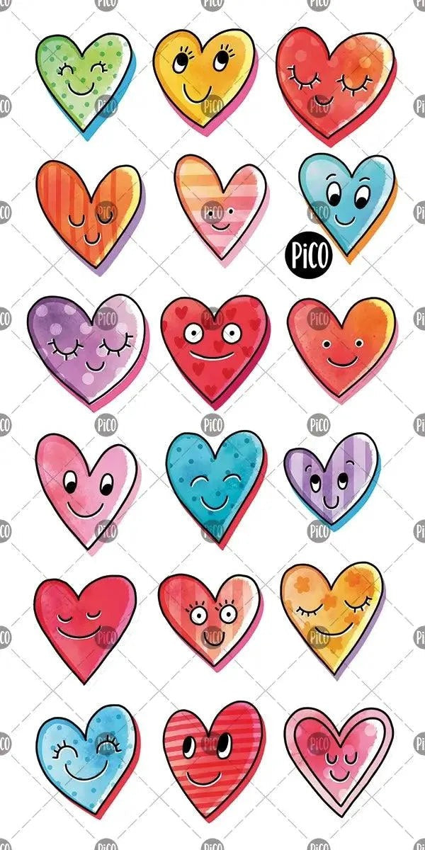Tatouage temporaire | Les petits coeurs sympatiques | Pico tatoo