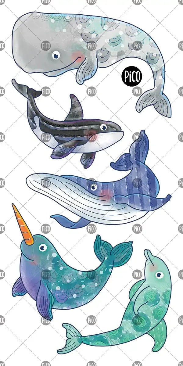 Tatouage temporaire | Les douces baleines | Pico tatoo