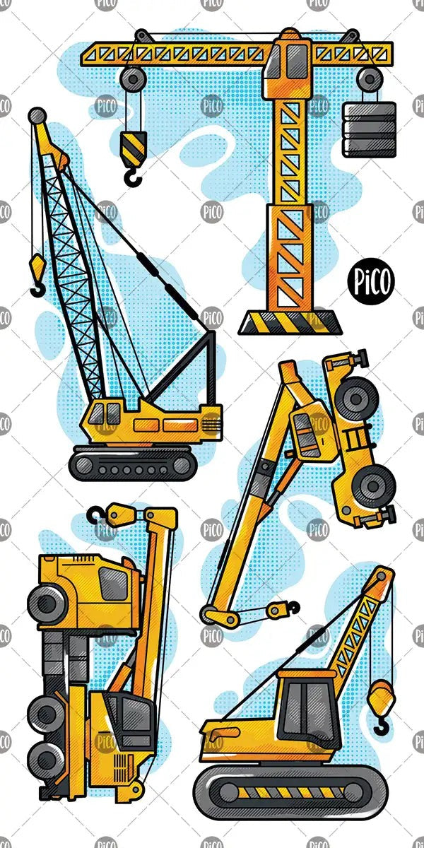 Tatouage temporaire | Les grues de chantier | Pico tatoo