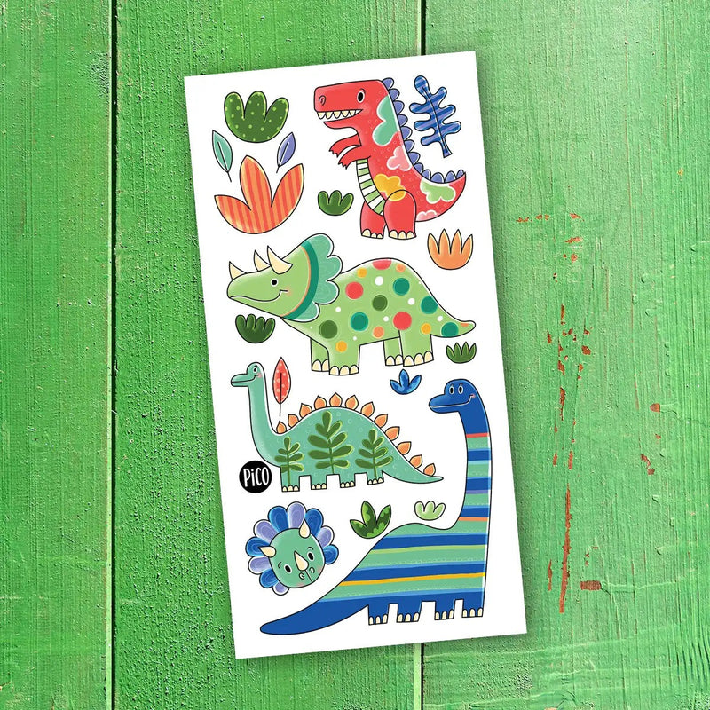 Tatouage temporaire | Les dinos colorés | Pico tatoo