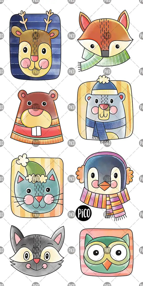 Tatouage temporaire | Les animaux hivernaux | Pico tatoo