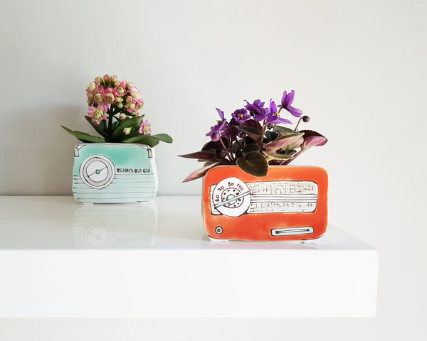 Cache pot radio vintage | Julie Richard céramiste