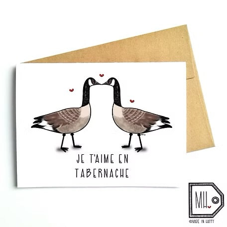 Carte de souhait | Je t'aime en tabernache | Made in Happy