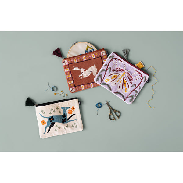 Pochette plate brodée | Danica