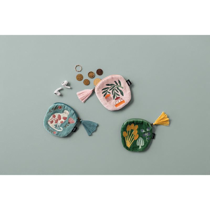 Porte-monnaie brodée | Catbloom | Danica