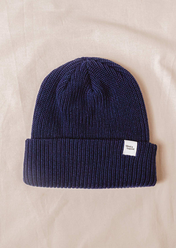 Beanie super puff - Bleu foncé | Mimi & August