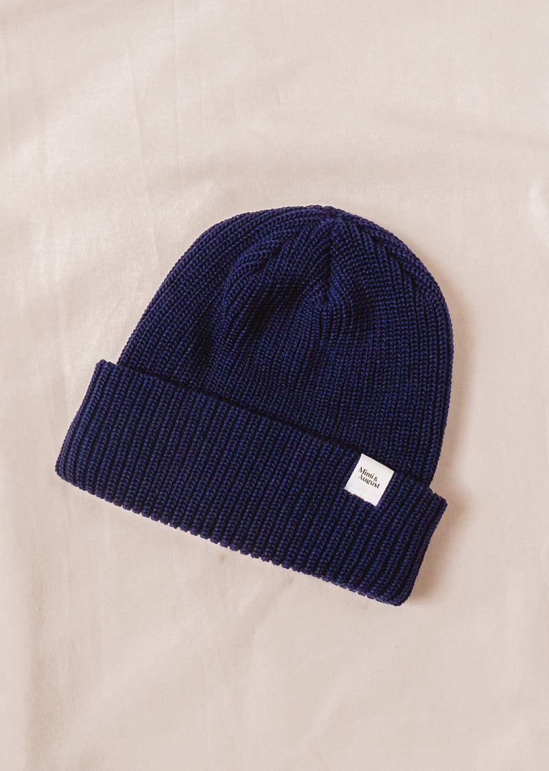 Beanie super puff - Bleu foncé | Mimi & August