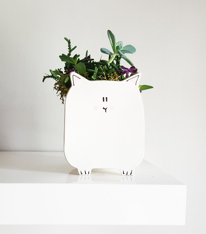 Cache pot chat | Julie Richard céramiste