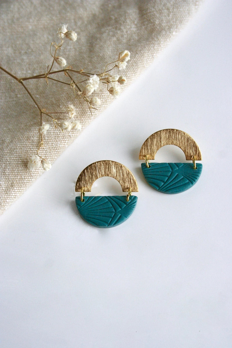 Boucles arche & demi-lune motif de ligne | Boucle d'or
