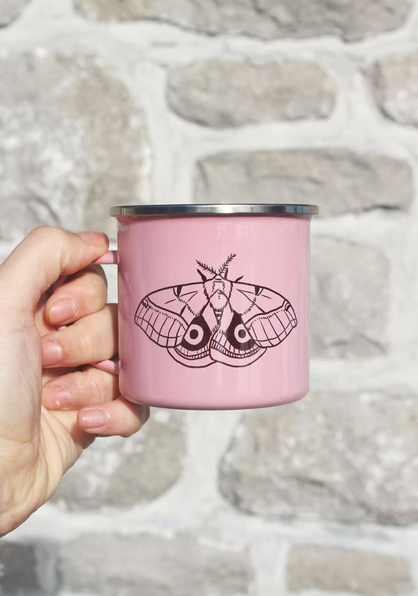 Tasse de camping émaillée | Papillon | Retour à la terre