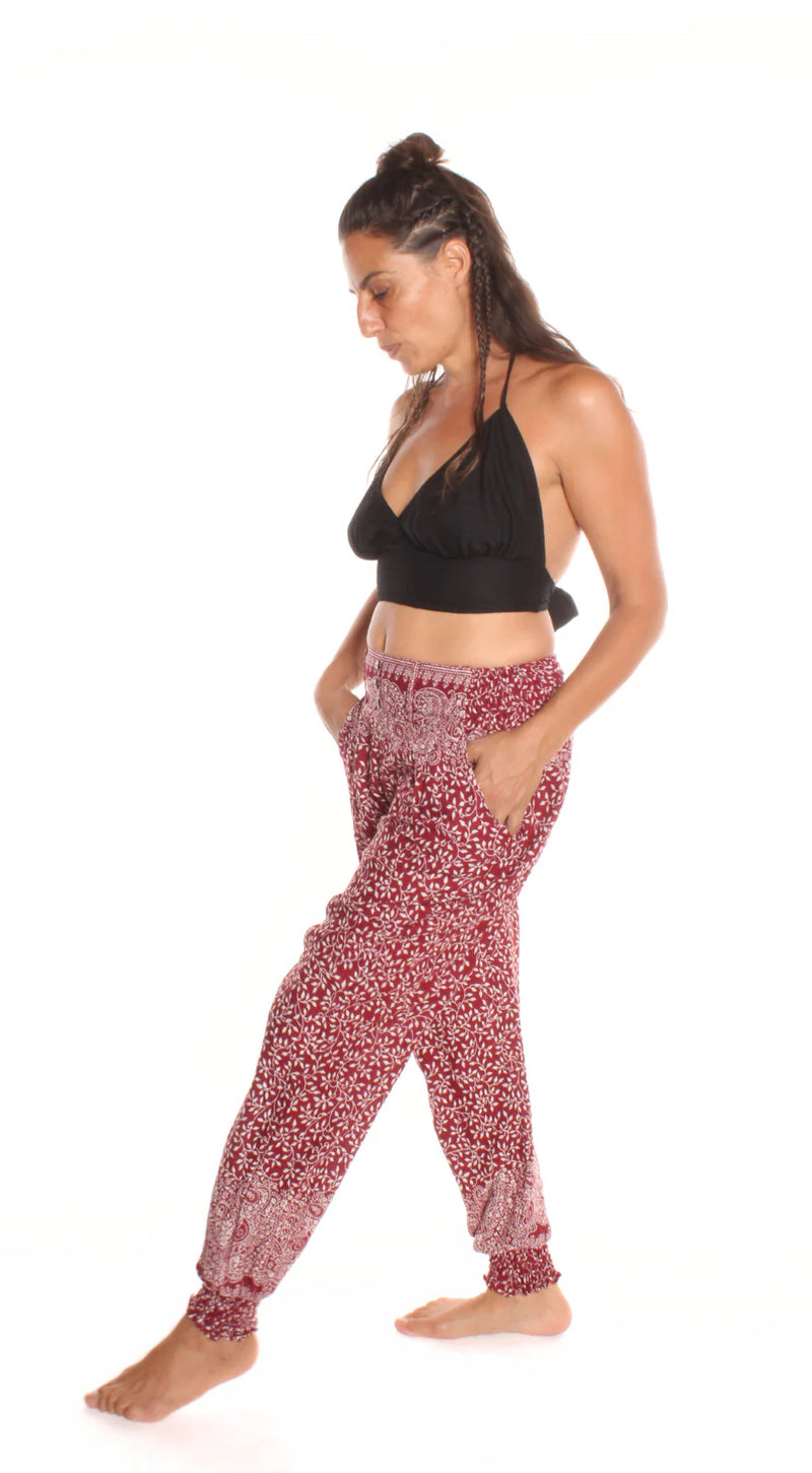 Pantalon à boutons feuillage | Roxy Lama