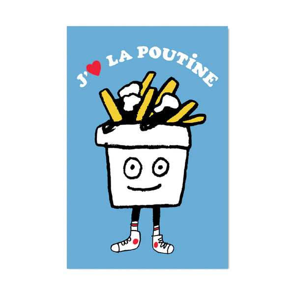 Carte postale | J'AIME LA POUTINE | PAPEROLE