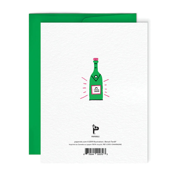 Carte de souhaits | Champagne | Paperole