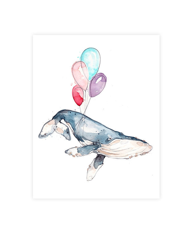 Illustration | Baleine au ballons | Marie-Ève Arpin