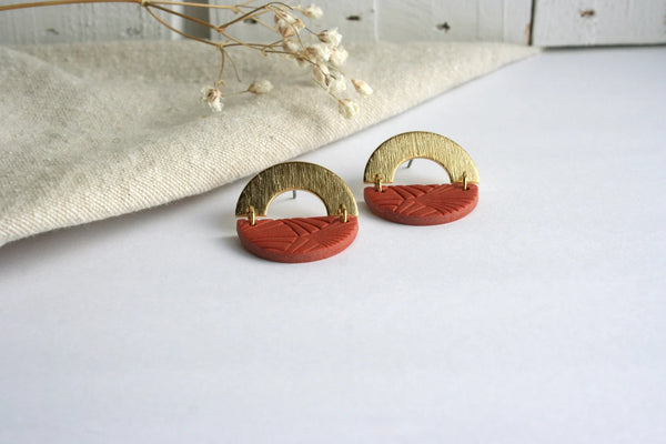 Boucles arche & demi-lune motif de ligne | Boucle d'or