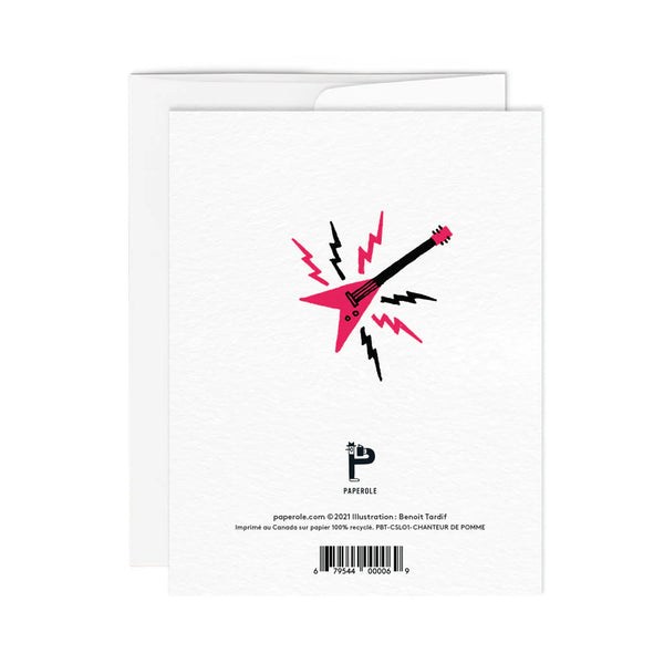 Carte de souhaits | Chanteur de pomme | Paperole