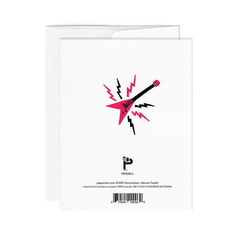 Carte de souhaits | Chanteur de pomme | Paperole