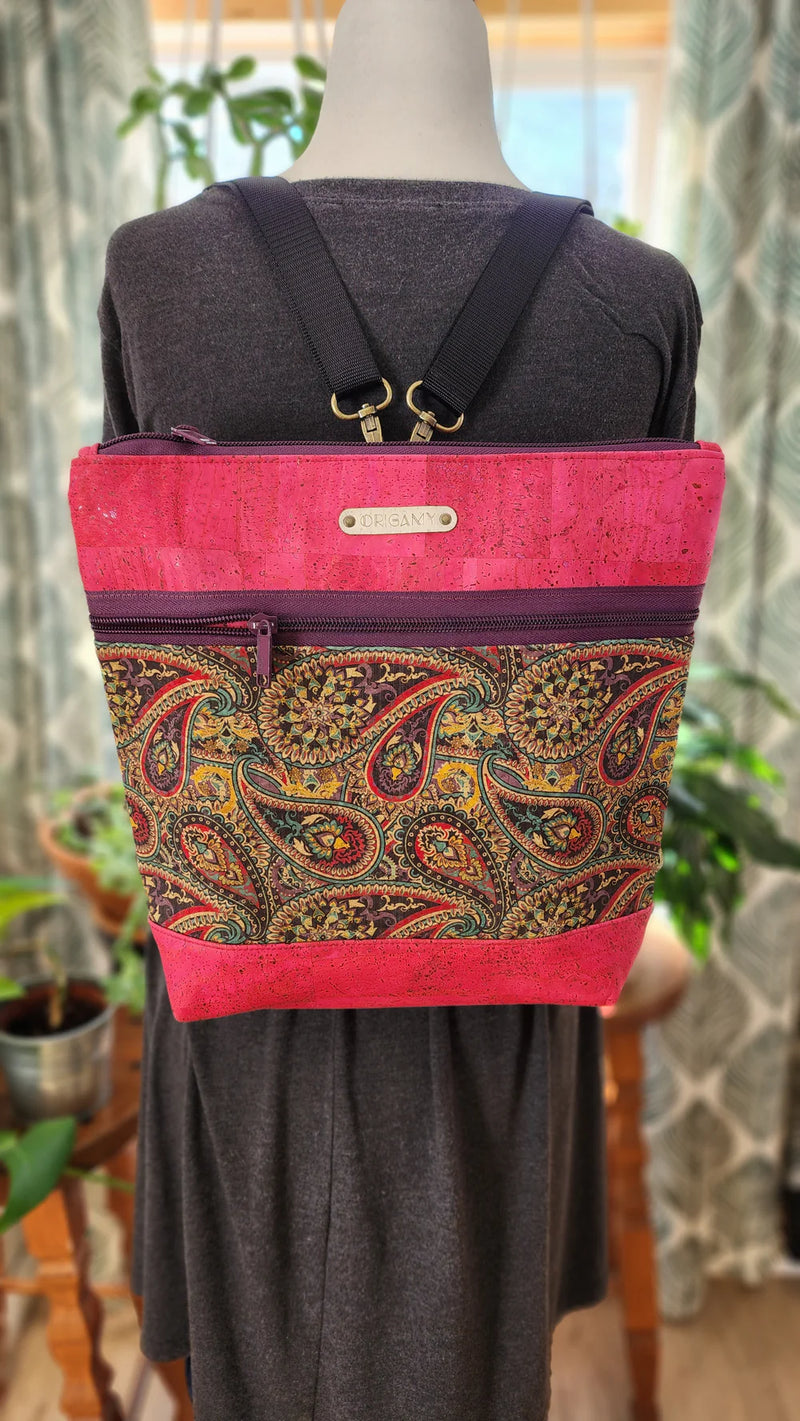 Sac Nini liège | Fushia Paisley | Origamy