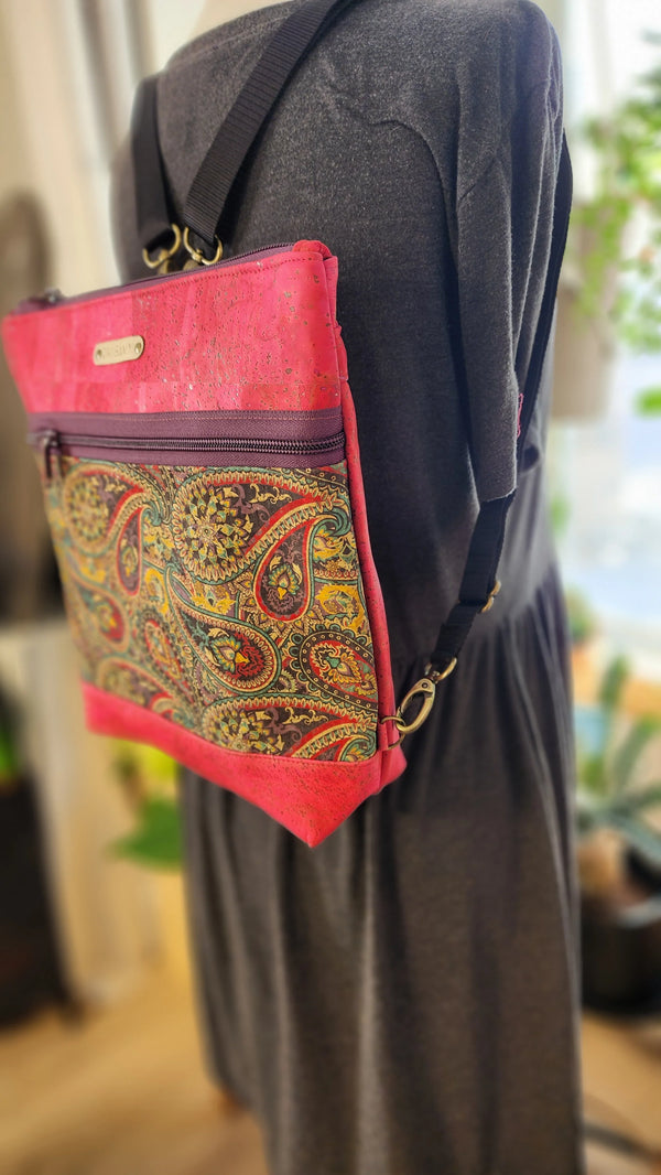 Sac Nini liège | Fushia Paisley | Origamy