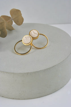 Boucles EAR JACKET ivoire | Boucle d'or