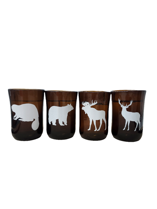 Verres recyclées animaux  | 4 modèles
