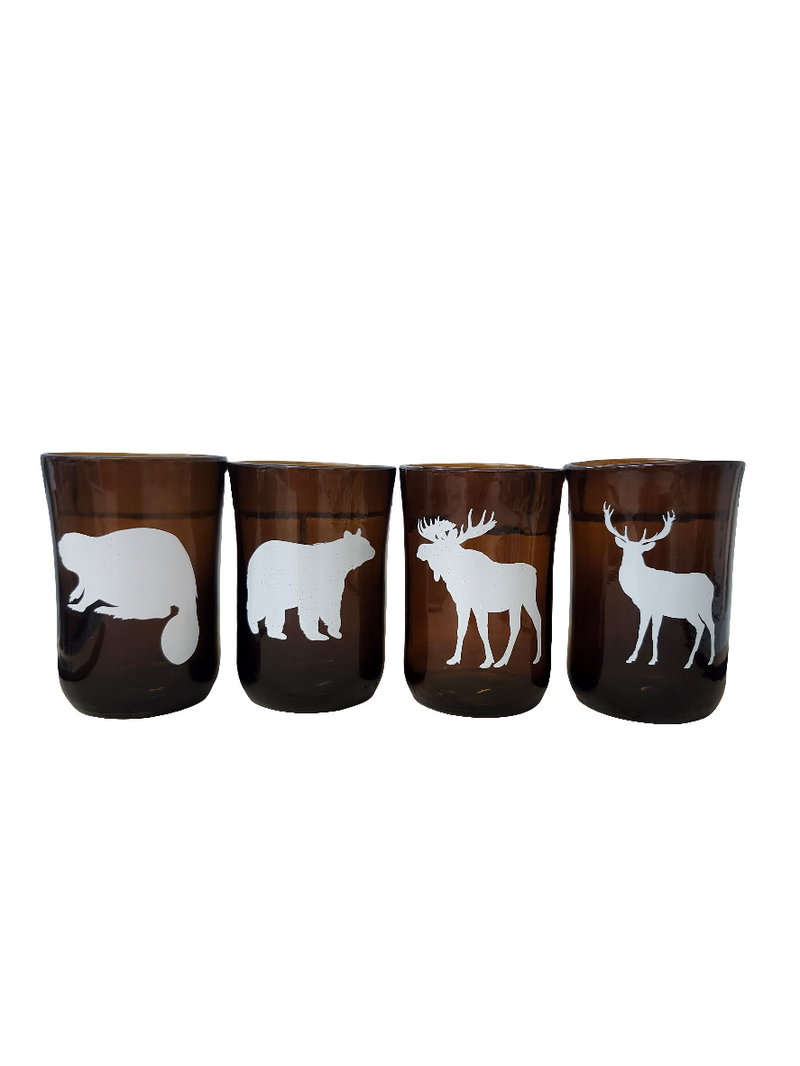 Verres recyclées animaux  | 4 modèles