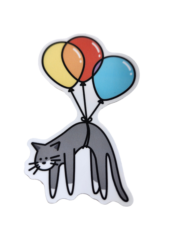 Autocollant Ballon chat