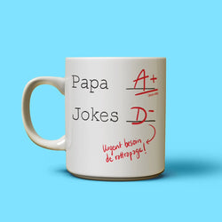 Tasse Papa A+ Jokes D- | Oui Manon