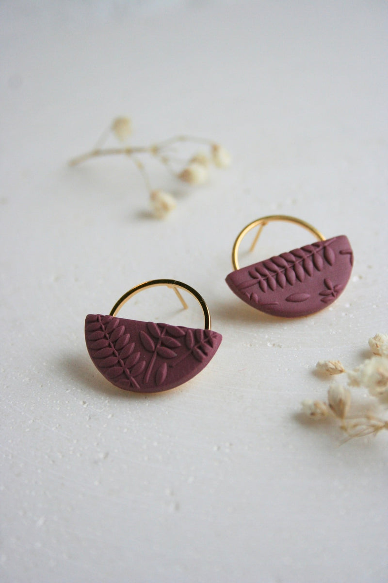 Boucles demi-lune | motif fougère | Boucle d'or