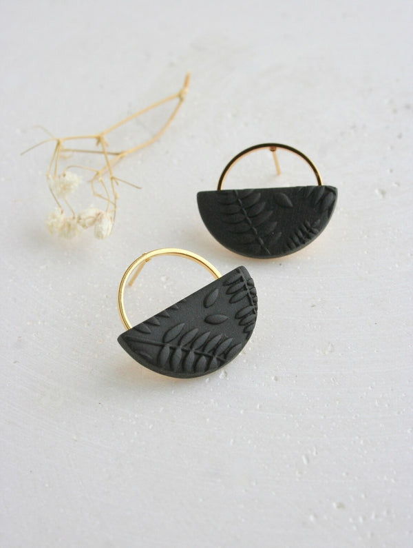 Boucles demi-lune | motif fougère | Boucle d'or