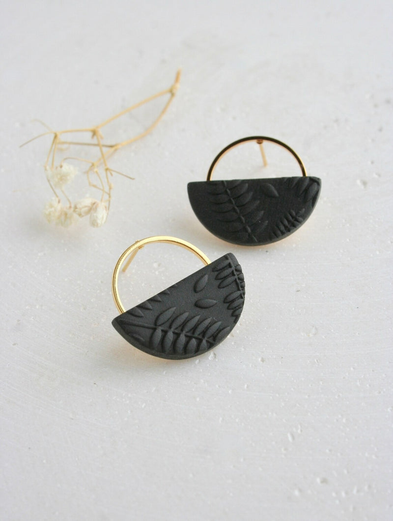 Boucles demi-lune | motif fougère | Boucle d'or