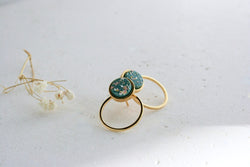 Boucles EAR JACKET turquoise  | Boucle d'or