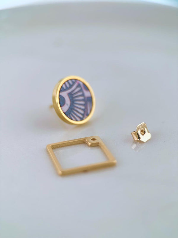 Boucles EAR JACKET carré | Boucle d'or