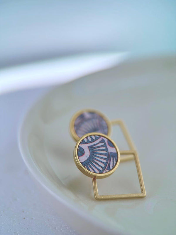 Boucles EAR JACKET carré | Boucle d'or