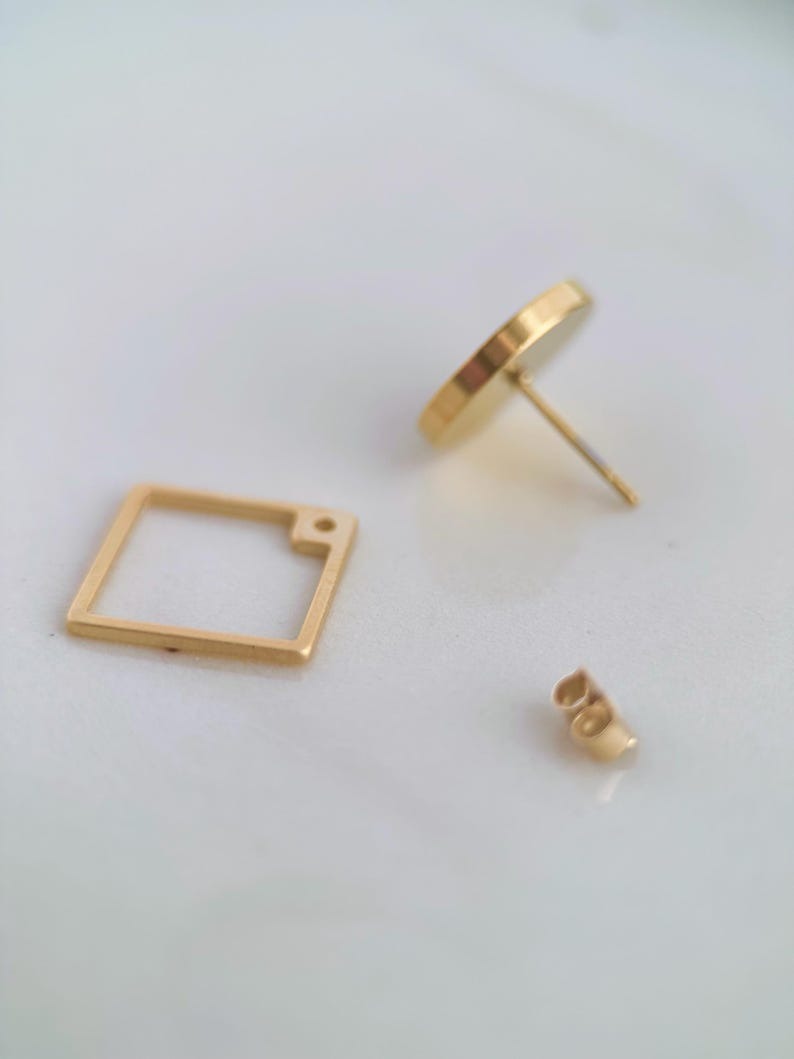 Boucles EAR JACKET carré | Boucle d'or