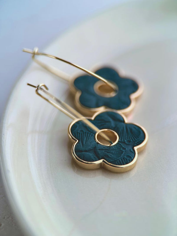 Boucles anneau pendentif | motif fleur | BOUCLE D'OR