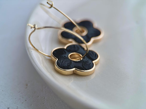 Boucles anneau pendentif | motif fleur | BOUCLE D'OR