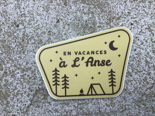 Autocollant en vacance à l'Anse