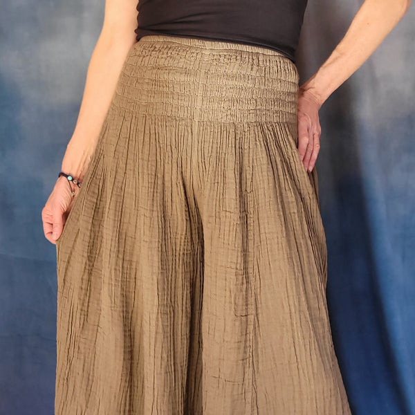 Pantalon palazzo froissé | Long | Soleil Soleil