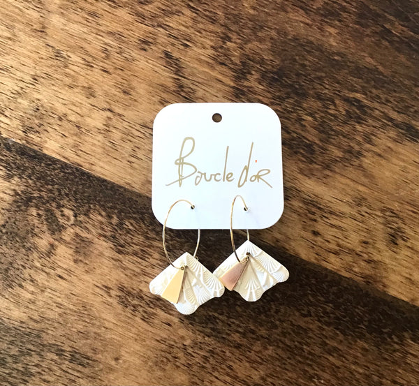 Boucles Éventail | Ivoire |  Boucle d'or