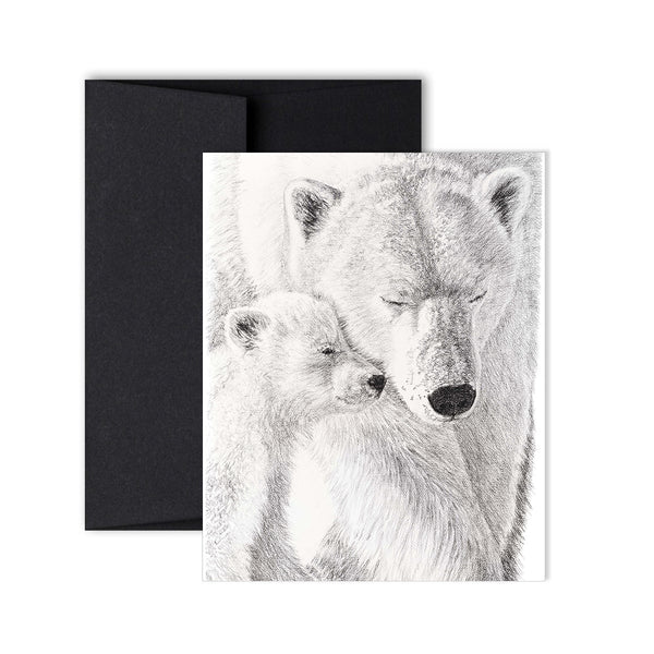Carte de souhaits | Polar Bear with cub | Le Nid atelier