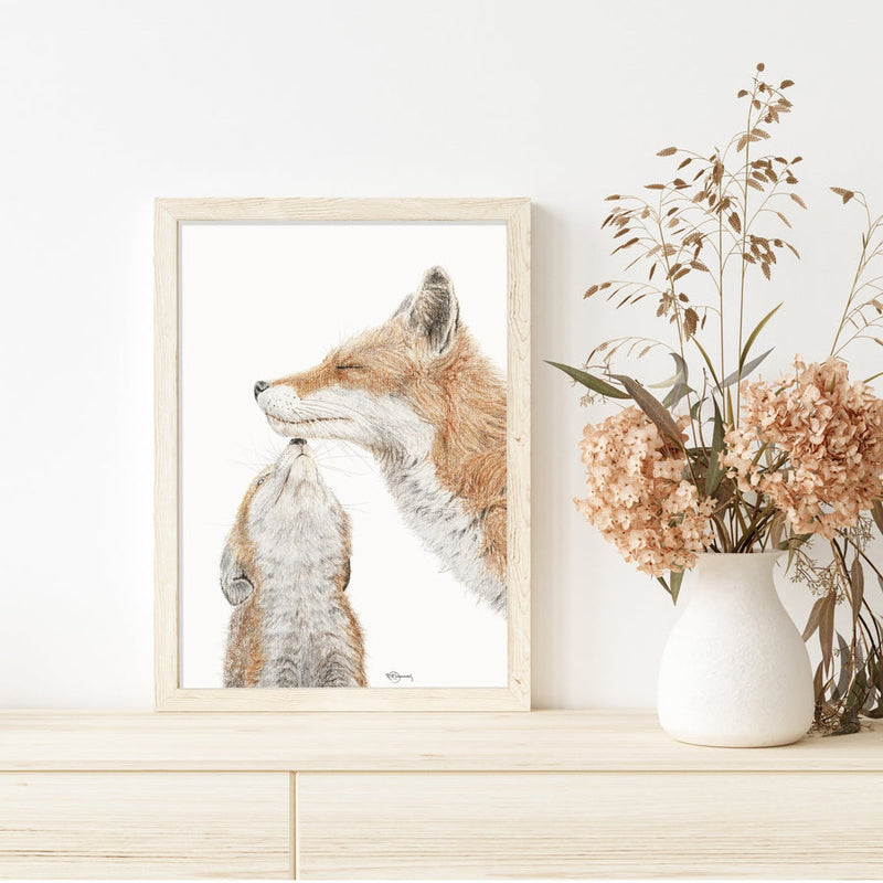 Illustration | Maman renard et son bébé | Le Nid atelier